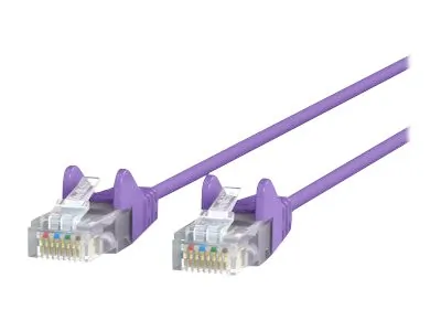 Belkin CE001B15-PUR-S — BELKIN CAT6 SLIM 28AWG CABLE-PURPLE-15FT
