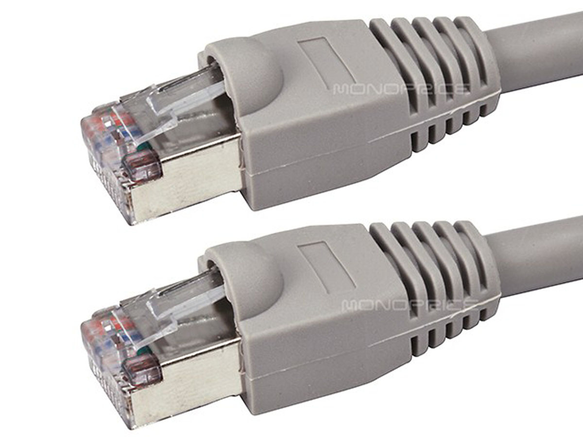 Monoprice 6357 - CAT5E 24AWG STP PATCH CABLE_ 25FT GRAY