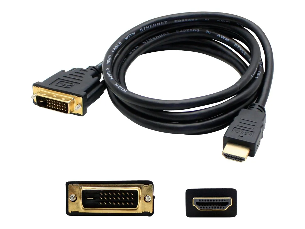 ADDON HDMI2DVID3F — 3FT HDMI 1.3 TO DVI-D DUAL LINK (24+1 PIN) MALE TO MALE BLACK ADAPTER CABLE