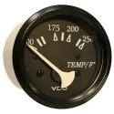 VDO 310-11801 — VDO Black 250°F Marine Water Temperature Gauge - 12V
