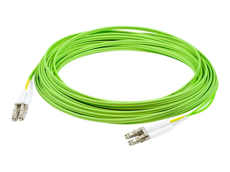 ADDON ADD-LC-LC-3M5OM5 — ADDON 3M LC TO LC LIME GREEN OM5 DUPLEX OFNR (RISER-RATED) FIBER PATCH CABLE