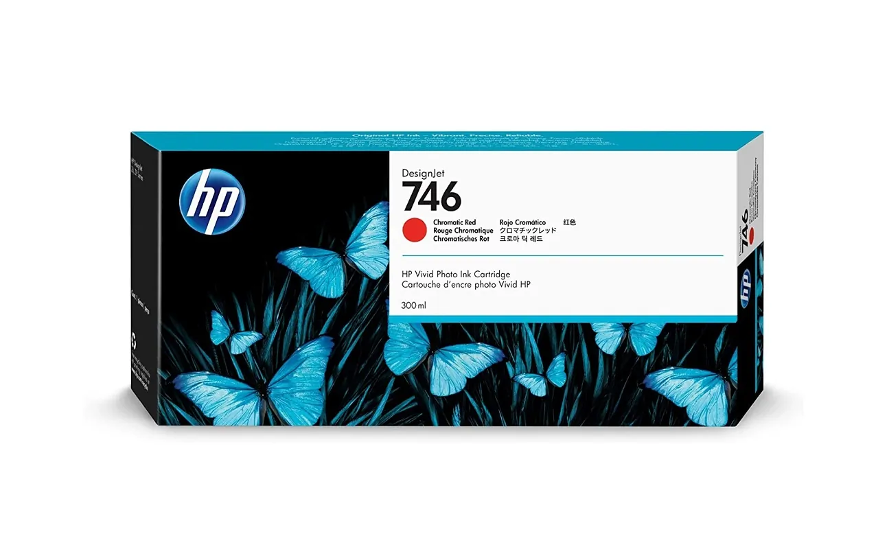 HP HEWP2V81A — HP 746 300-ml Ink Cartridge Chromatic Red P2V81A (New Sealed)