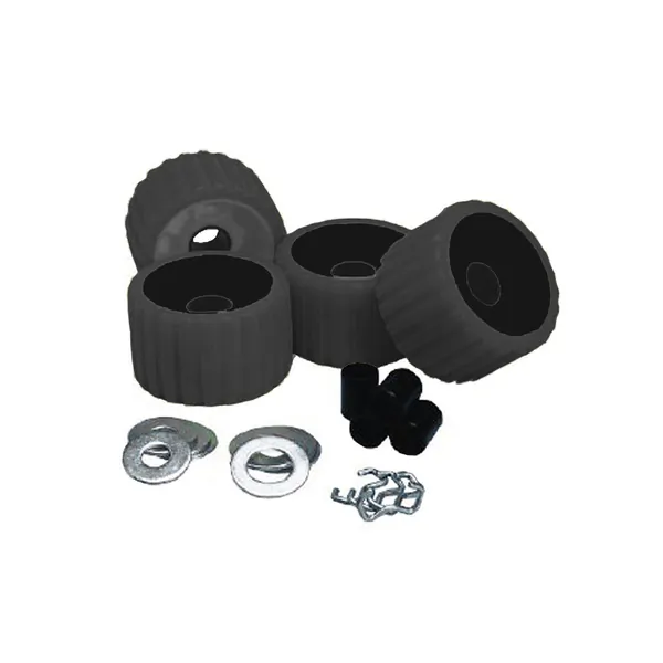 C.E. Smith SMD29210 — C.E. Smith Ribbed Roller Replacement Kit - 4 Pack - Black