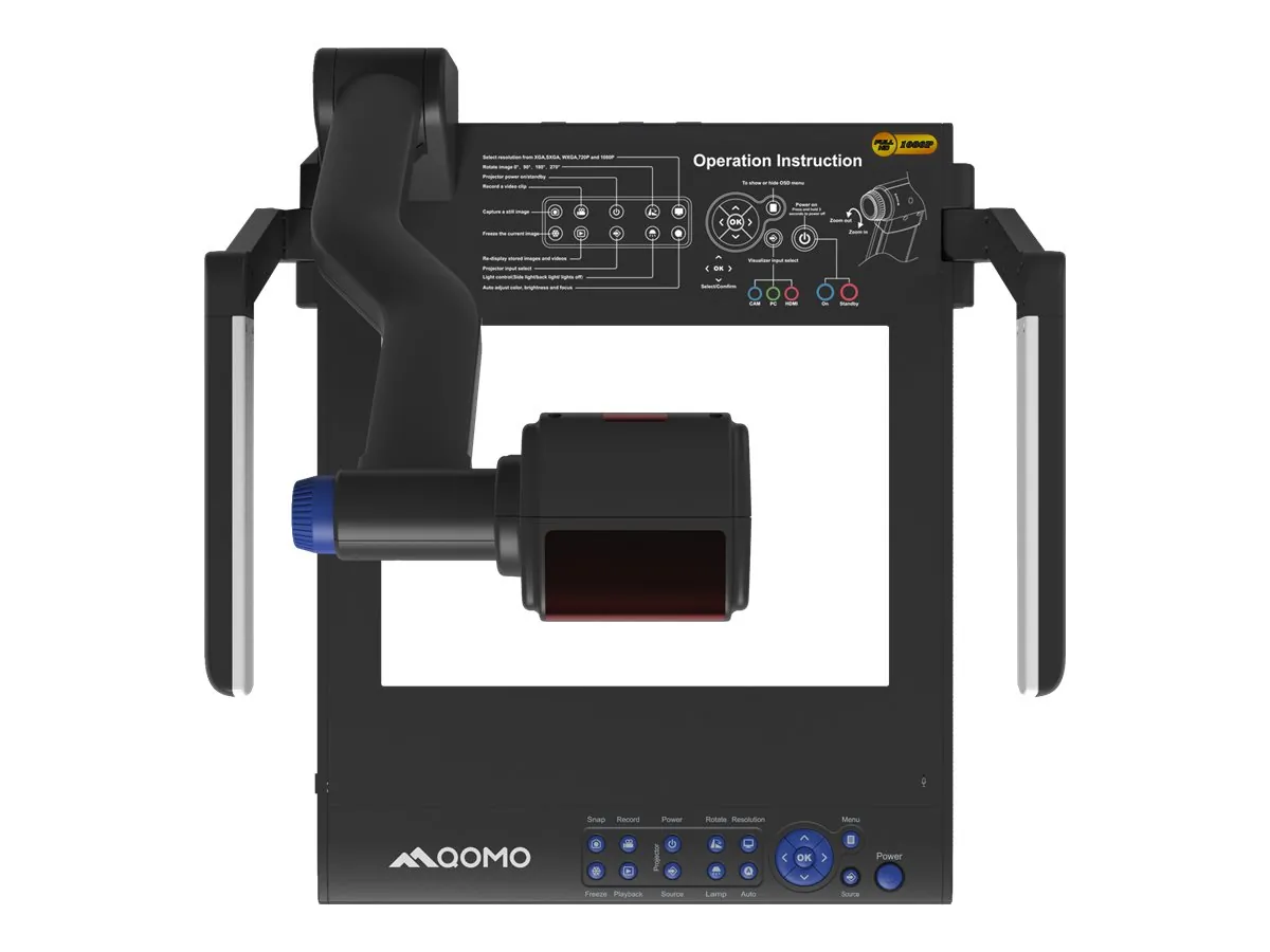 Qomo QD3900 H2 — FLATBED DOCUMENT CAMERA, 5 MP, 1080P HDMI IN/OUT, 10X OPTICAL 10X DIGITAL ZOOM,