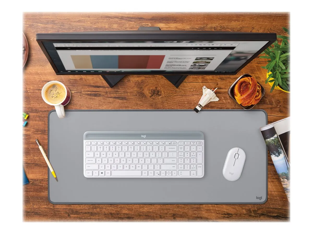Logitech 956-000047 — LOGITECH DESK MAT STUDIO SERIES - MID GREY