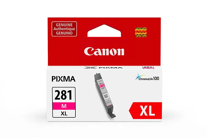CANON 2035C001 — CLI-281 XL MAGENTA INK TANK, THIS XL INK TANK PROVIDES 3.0X MORE PRINTS COMPARED