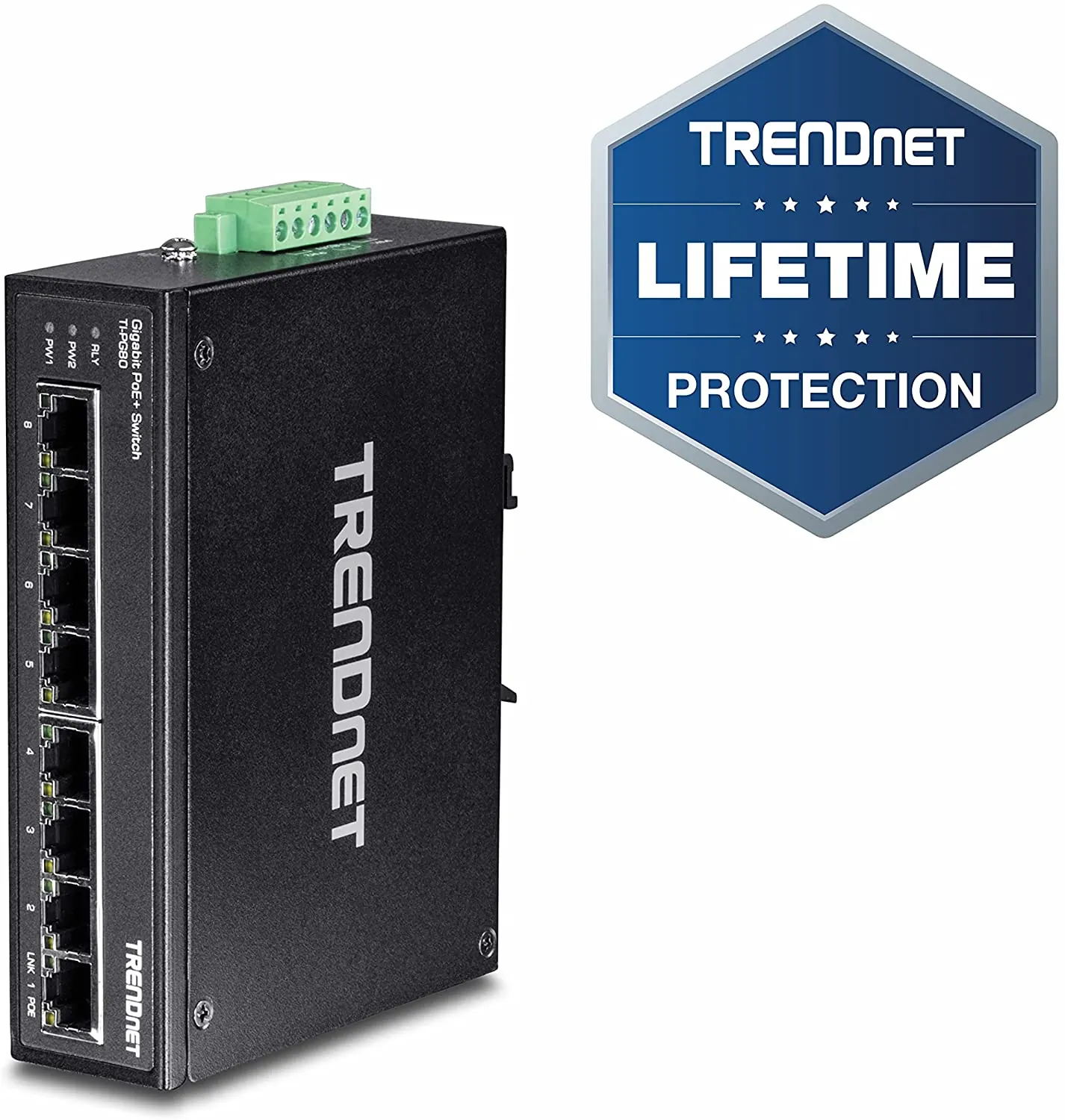 TRENDNET TI-PG80 — 8-PORT HARDENED INDUSTRIAL GIGABIT POE+ SWITCH