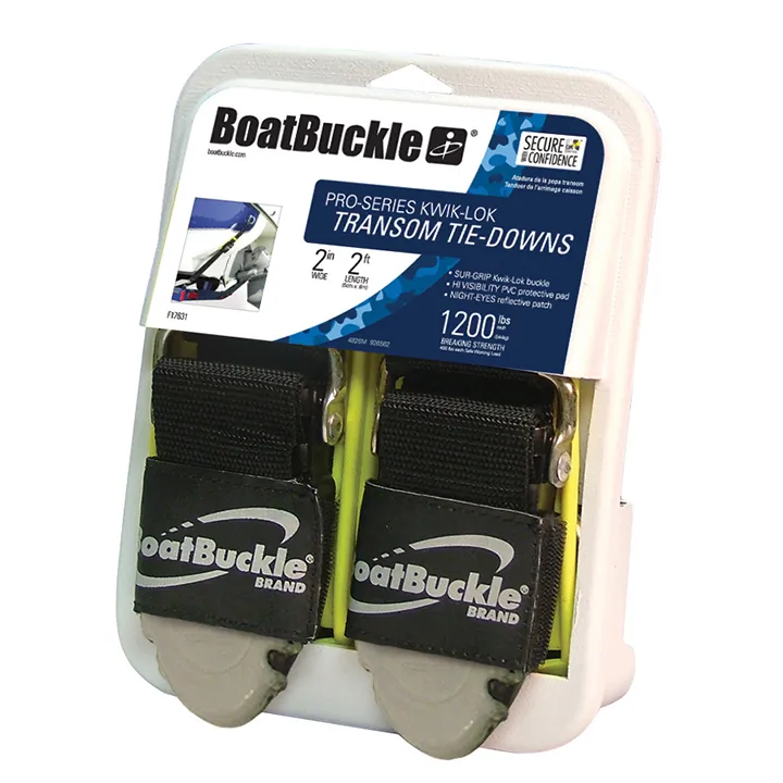 BoatBuckle F17631 — BoatBuckle Pro Series Kwik Lok Transom Tie-Downs (Pair)