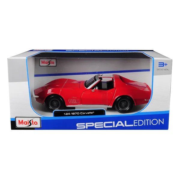 Maisto 31202bl — 1970 Chevrolet Corvette Convertible Red Diecast Model Car