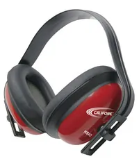 ERGOGUYS HS40 — CALIFONE HEARING SAFE HEARING PROTECTOR RED. EAR MUFFS BLOCK OUT EXTERNAL NOISE