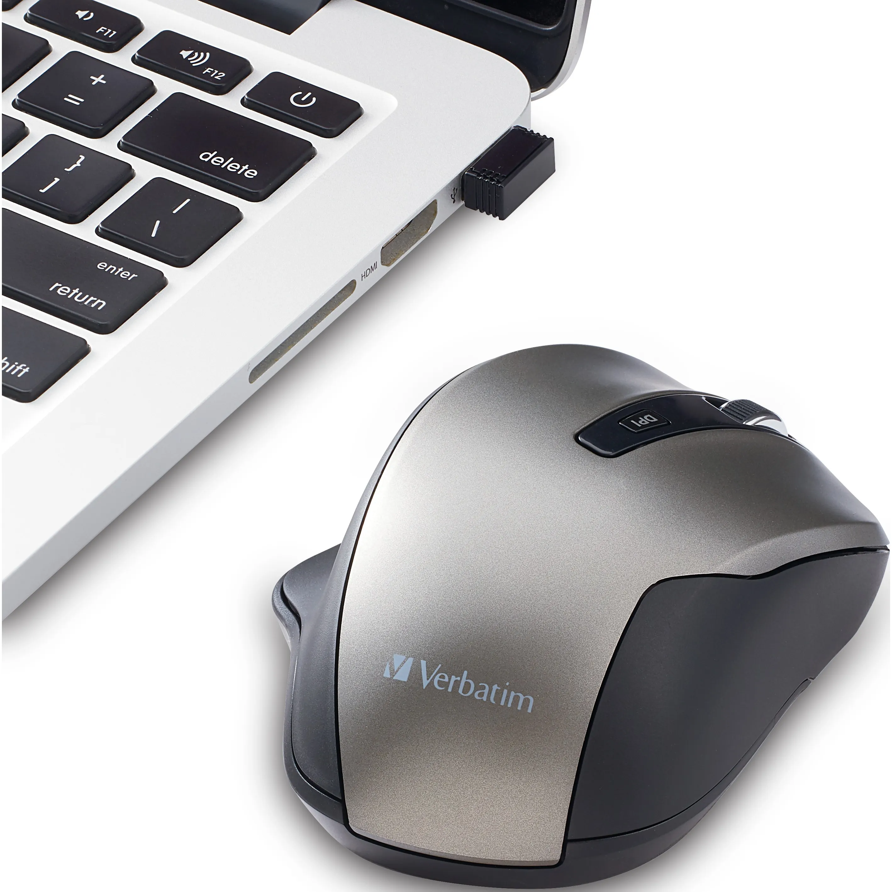 VERBATIM 70242 — SILENT ERGONOMIC WIRELESS BLUE LED MOUSE