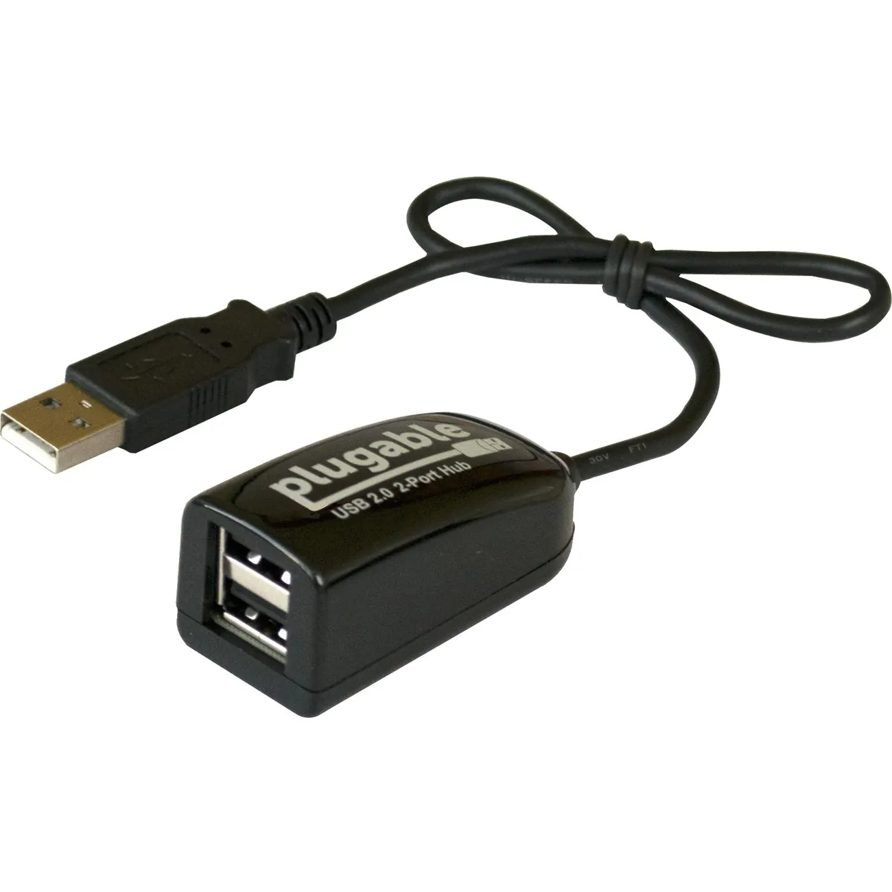Plugable Technologies USB2-2PORT — PLUGABLE USB 2.0 2-PORT HIGH SPEED ULTRA COMPACT HUB SPLITTER (480 MBPS, USB 2.0
