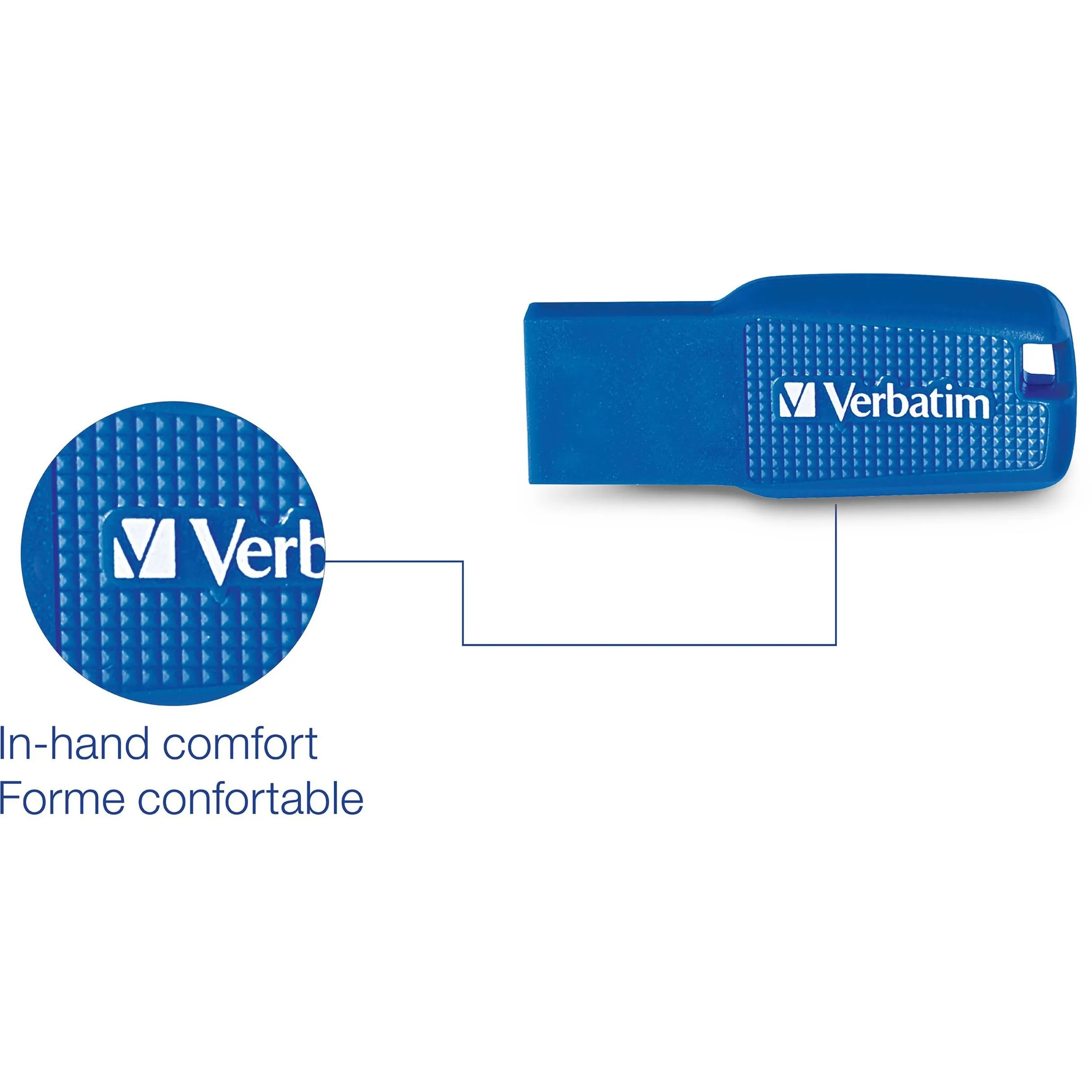 VERBATIM 70880 — 128GB ERGO USB 3.0 FLASH DRIVE-BLUE