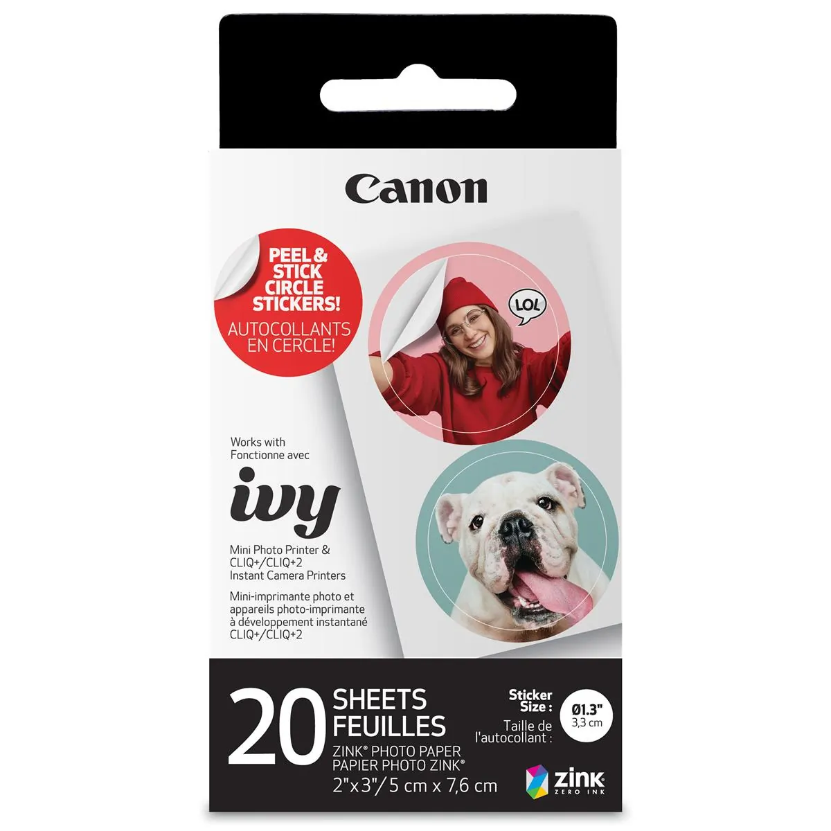 CANON 4967C001 — CANON ZINK PRE-CUT CIRCLE STICKER PAPER PACK