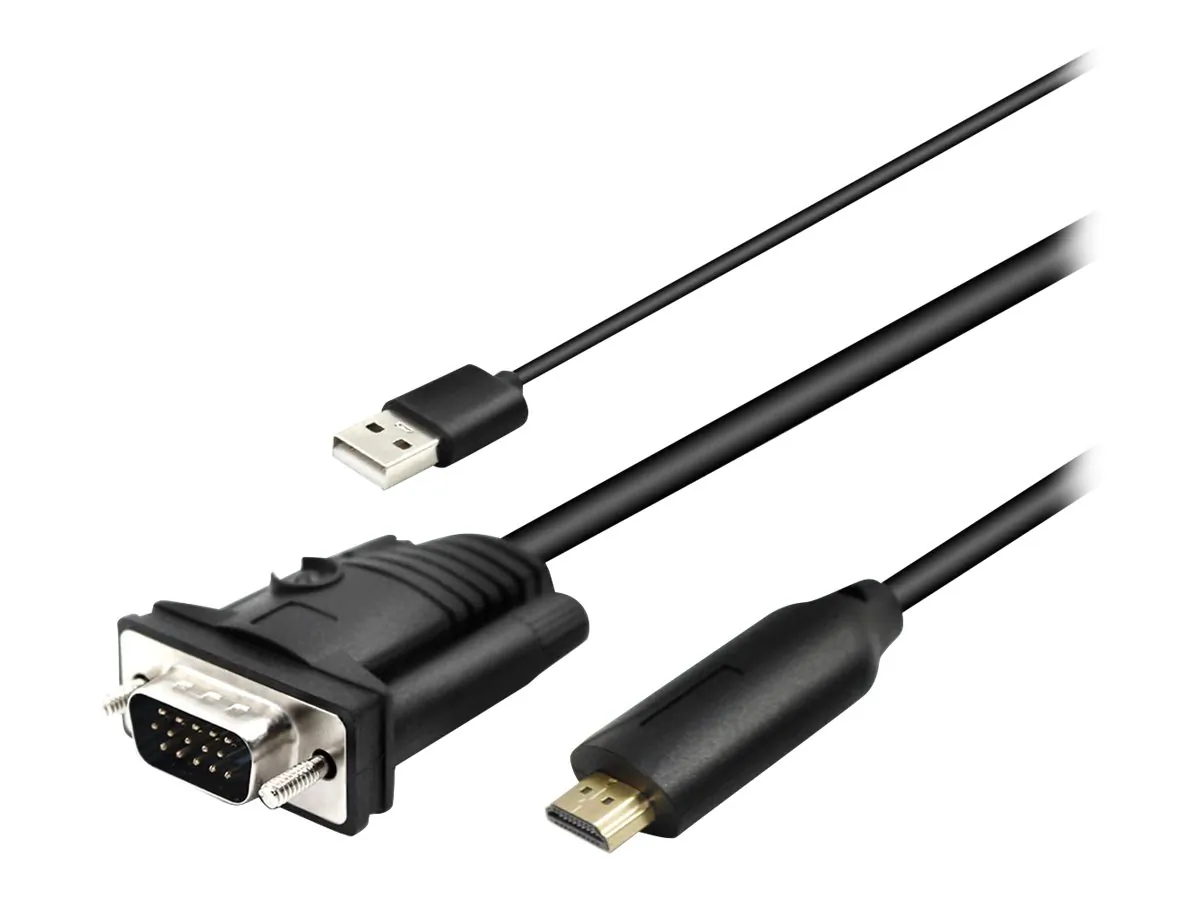 4XEM 4XHDMIVGA6FTU — 6FT VGA to HDMI Adapter Cable with USB Power