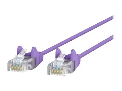Belkin CE001B14-PUR-S — BELKIN CAT6 SLIM 28AWG CABLE-PURPLE-14FT