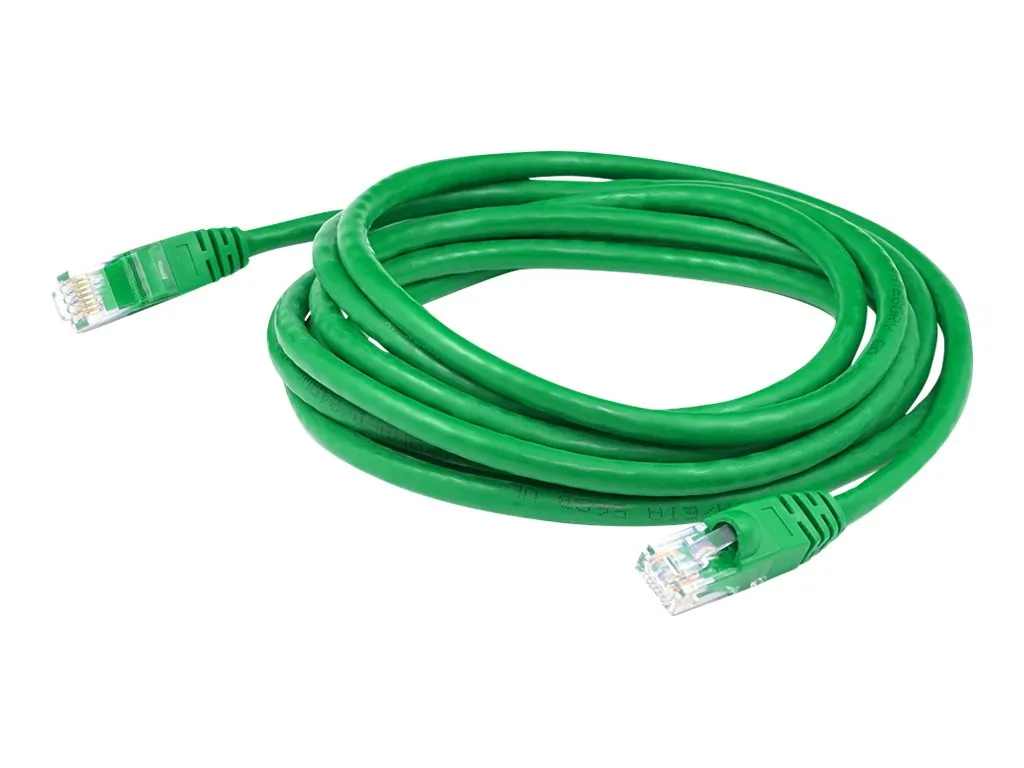 ADDON ADD-6FCAT6-GN — ADDON 6FT GREEN CAT 6 PVC ETHERNET CABLE SNAGLESS BUBBLE BOOT RJ-45 M/M