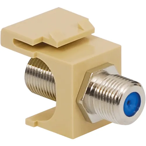 Cablesys ICC-IC107B9FIV — 3 GHz F-Type Modular Connector - Nickel Plated - Ivory