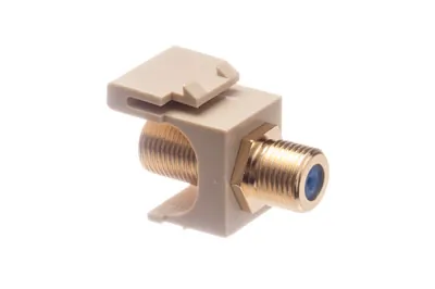 Cablesys ICC-IC107B9GIV — Gold Plated F-Type Modular Connector - 3 GHz - Ivory