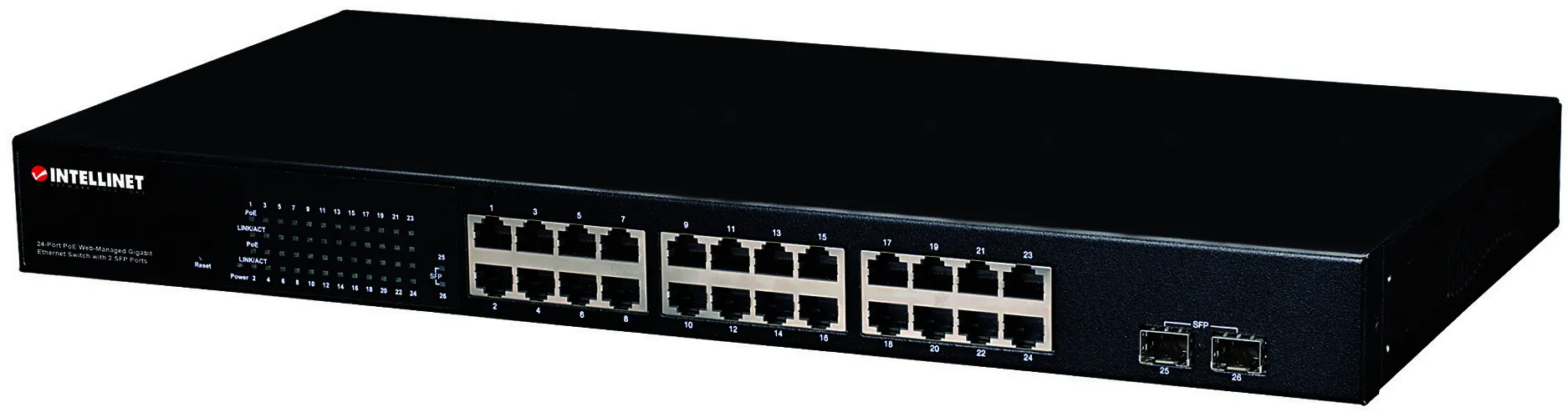Intellinet ITL-560559 - Intellinet 560559 24-Port PoE+ Web-Managed Gigabit Ethernet 
