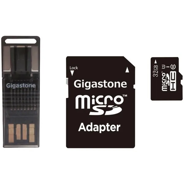 GIGASTONE GS-4IN1600X32GB-R — Gigastone GS-4IN1600X32GB-R Prime Series microSD Card 4-in-1 Kit (32GB)