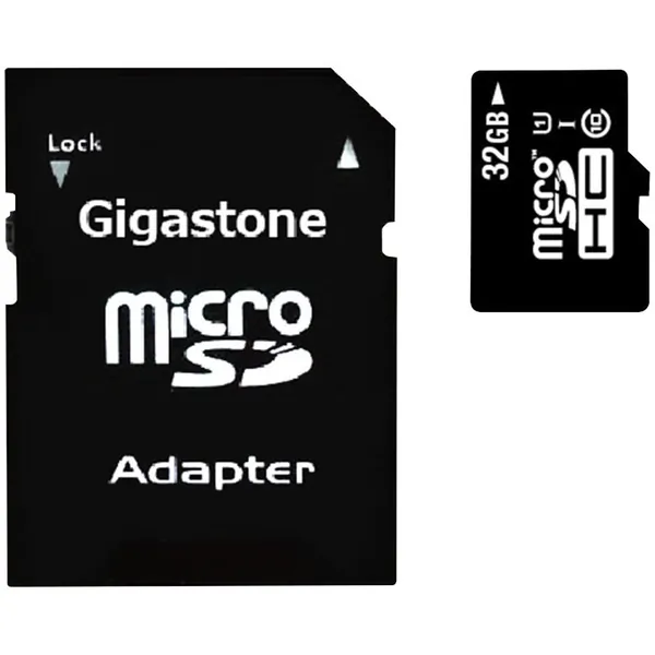 GIGASTONE GS-2IN1600X32GB-R — Gigastone GS-2IN1600X32GB-R Prime Series microSD Card with Adapter (32 GB)