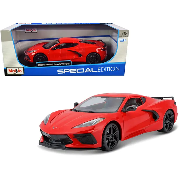 Maisto 31447gry — 2020 Chevrolet Corvette Stingray C8 Dark Gray Diecast Model