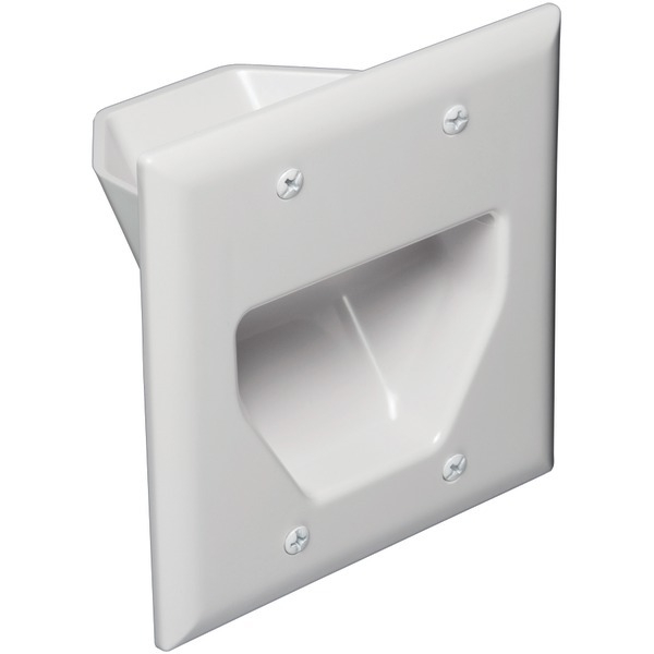 DATACOMM ELECTRONICS 45-0002-WH - DataComm Electronics 45-0002-WH 2-Gang Recessed Low Voltage 