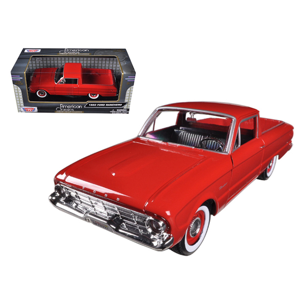 Motormax 79321r - 1960 Ford Falcon Ranchero Pickup Red 124 Diecast Car Model b