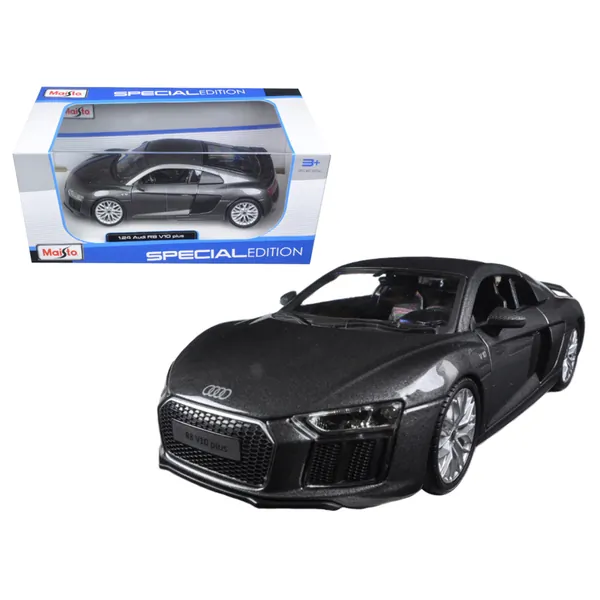 Maisto 31513gry — Maisto 1/24 Audi R8 V10 Plus Gray Metallic Special Edition