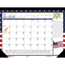 HOUSE OF DOOLITTLE HOD 1395 - House of Doolittle Seasonal Holiday Academic Desk Pad - Acad