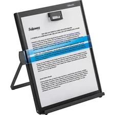 FELLOWES 11053 — METAL COPYHOLDER PLACES DOCUMENTS AT EYE-LEVEL TO HELP PREVENT NECK STRAIN. THIS