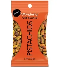 Wonderful Pistachios and Almonds LLC PAM 91087 — Paramount Farms Chili No Shell Wonderful Pistachios - Chili - 2.25 oz - 8 / Box
