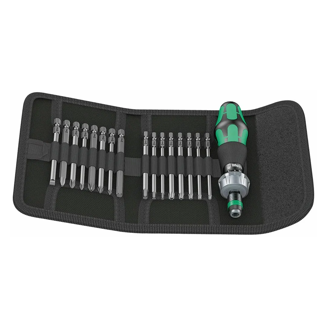 WERA 05051040001 — Wera 17-Piece Ratcheting Screwdriver Set with Bits