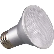 Satco Products Inc SDN S29406 — Satco 6.5W PAR 20 LED Bulb - 6.50 W - 50 W Incandescent Equivalent Wattage - 120 V AC - 520 lm - Parabolic Reflector - PAR20 Size - Clear - Warm White Light Color - E26 Base - 25000 Hour - 4940.3°F (2726.8°C) Color Temperature - 90 CRI - 40° Beam Angle - Dimmable - 1 Each