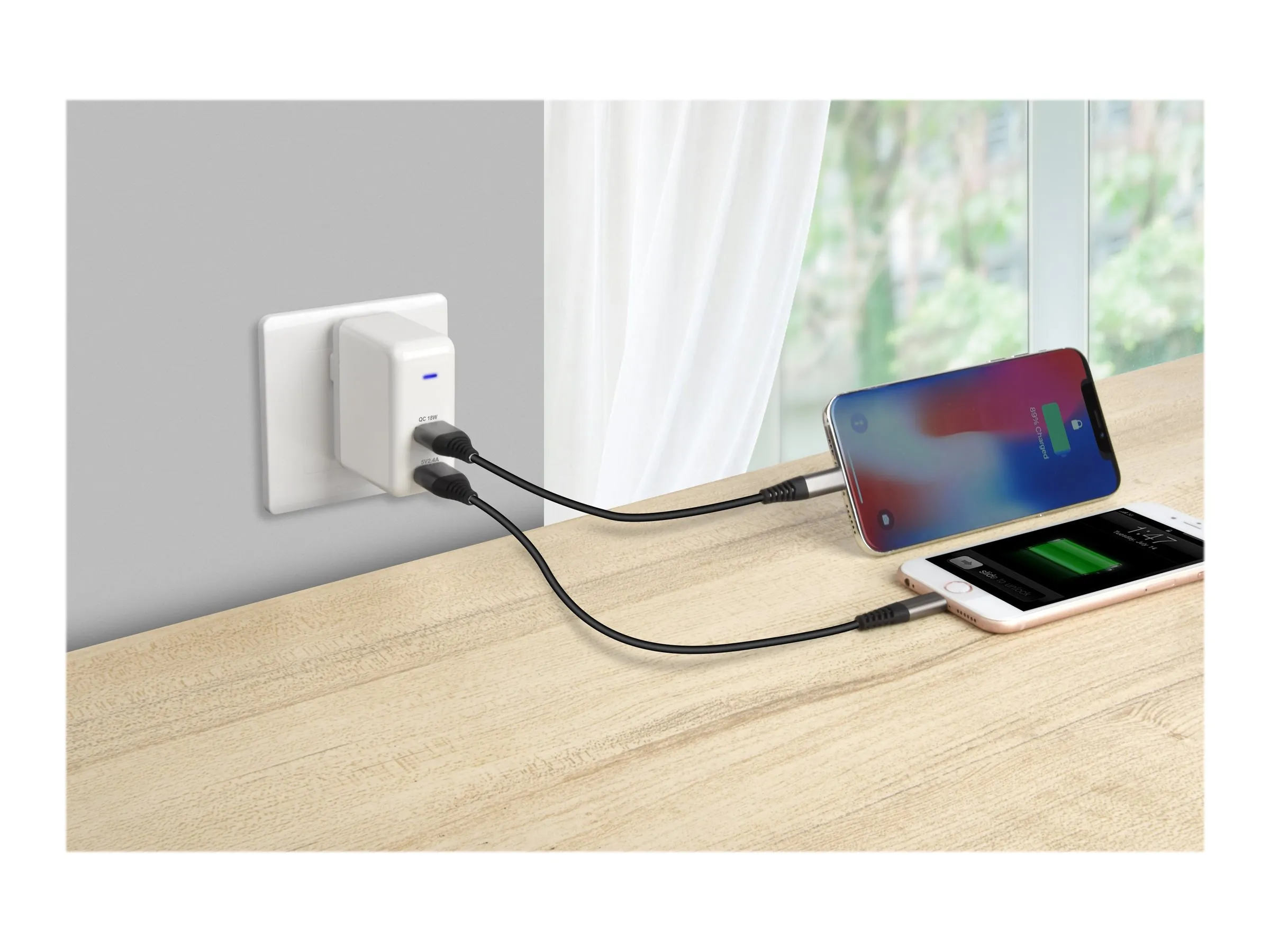 4XEM 4XUSBAAPWR30W — 30W Dual USB Fast Charger with USB 3.0 Power Delivery