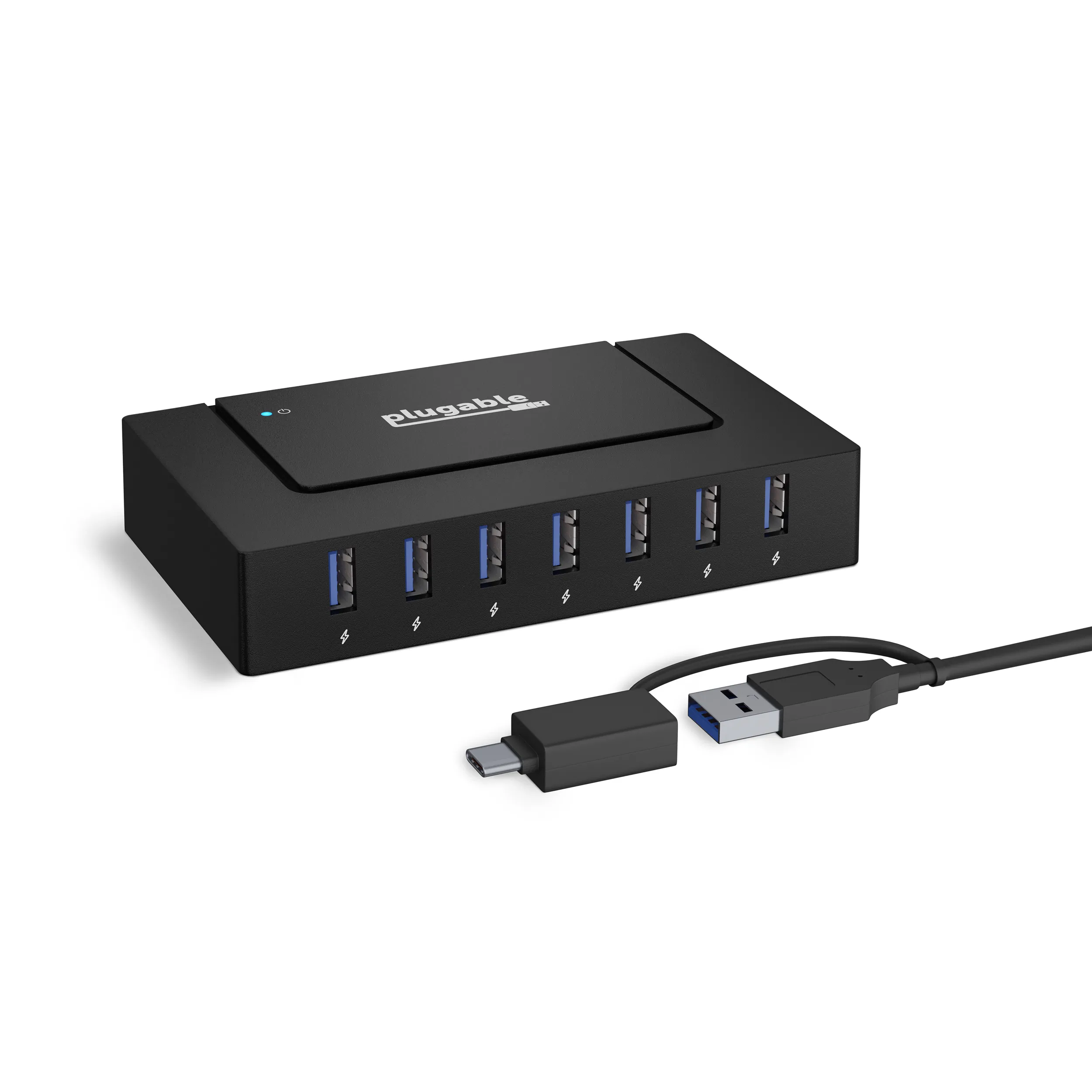 Plugable Technologies USBC-HUB7BC - PLUGABLE 7-IN-1 USB CHARGING HUB WITH DATA TRANSFER FOR LAPT