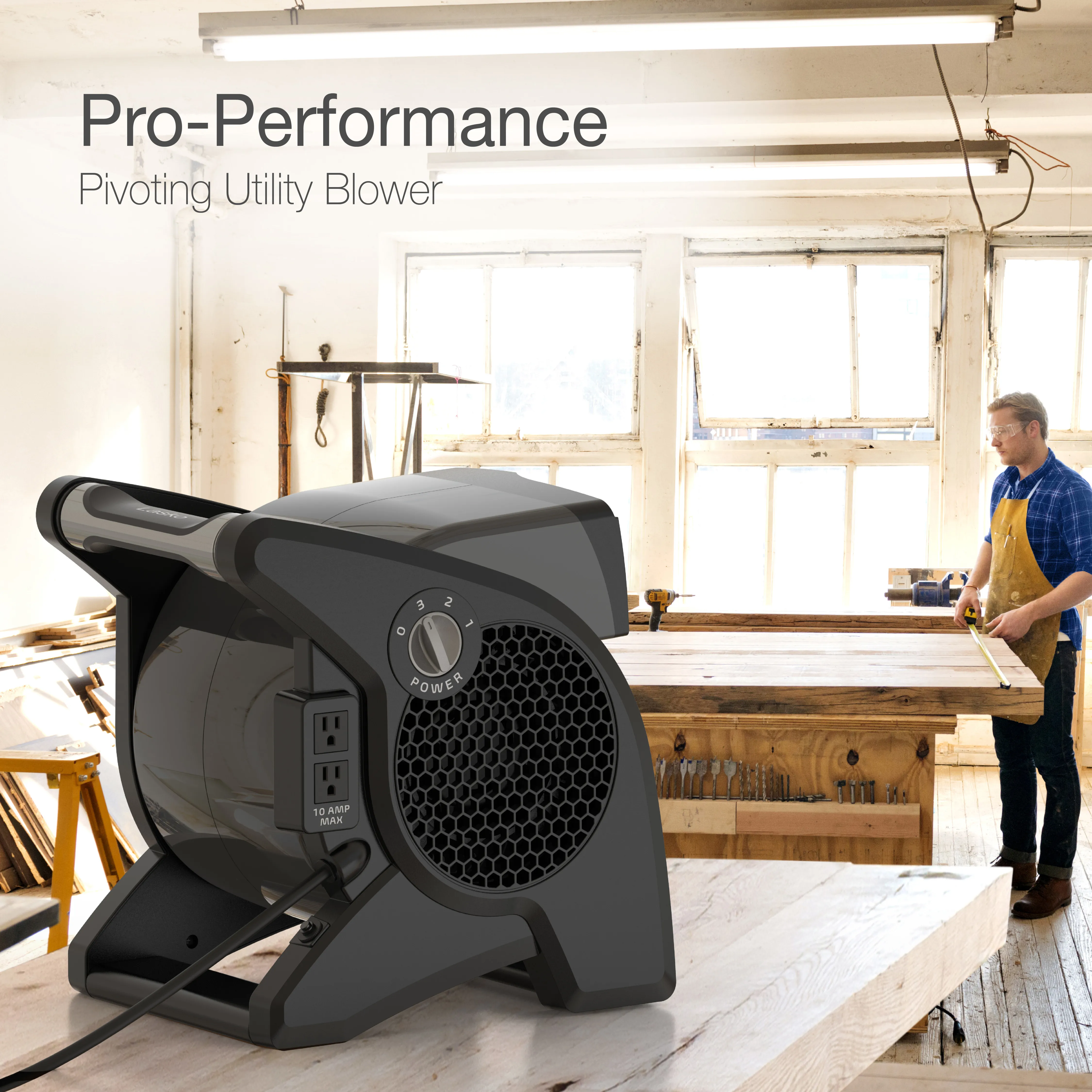 Lasko U15617 — Lasko High Velocity Pivoting Utility Blower Fan