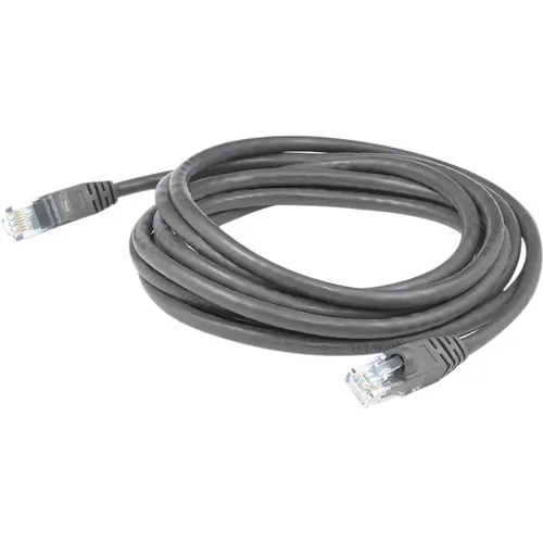 ADDON ADD-7FCAT6A-GY — 7FT GRAY CAT 6A PVC ETHERNET CABLE SNAGLESS BUBBLE BOOT RJ-45 M/M