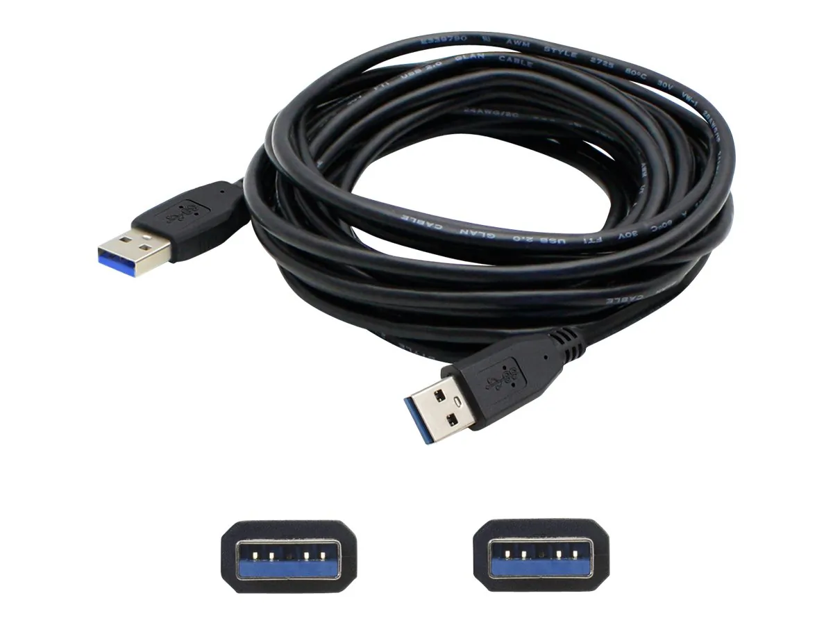 ADDON USB3EXTAB10 — ADDON 10FT USB 3.0 (A) MALE TO USB 3.0 (B) MALE BLACK EXTENSION CABLE
