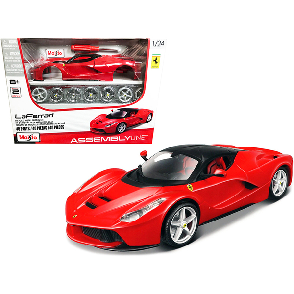 Maisto 39129 - Model Kit Ferrari LaFerrari Red with Black Top (Skill 2) Ass