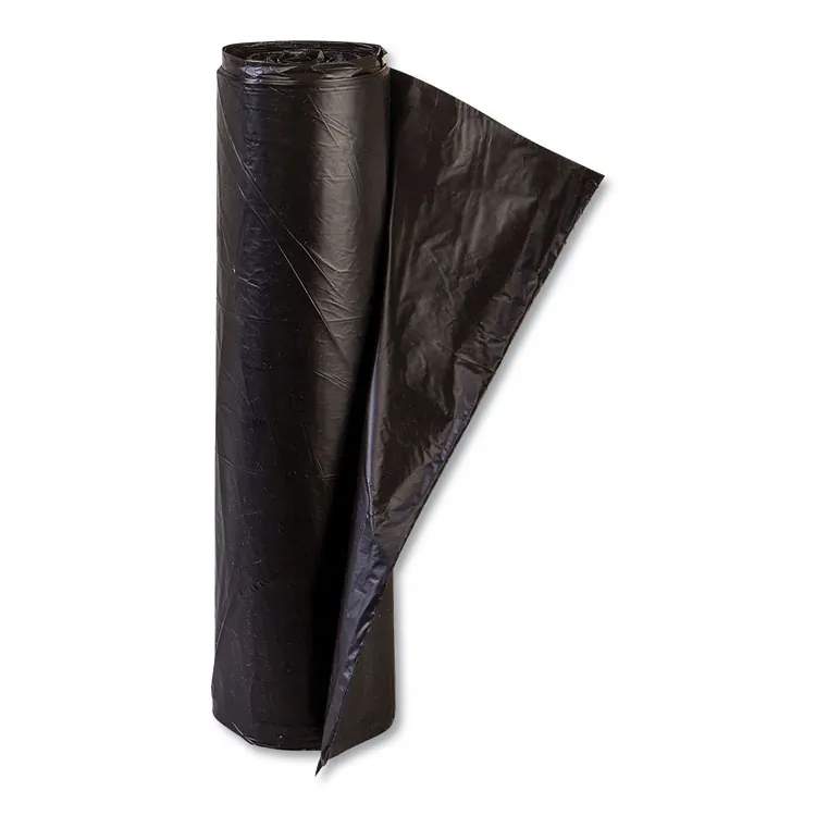 INTEGRATED BAGGING SYSTEMS S434822K — Black High-Density Can Liners, 60 Gallon, 22 Microns