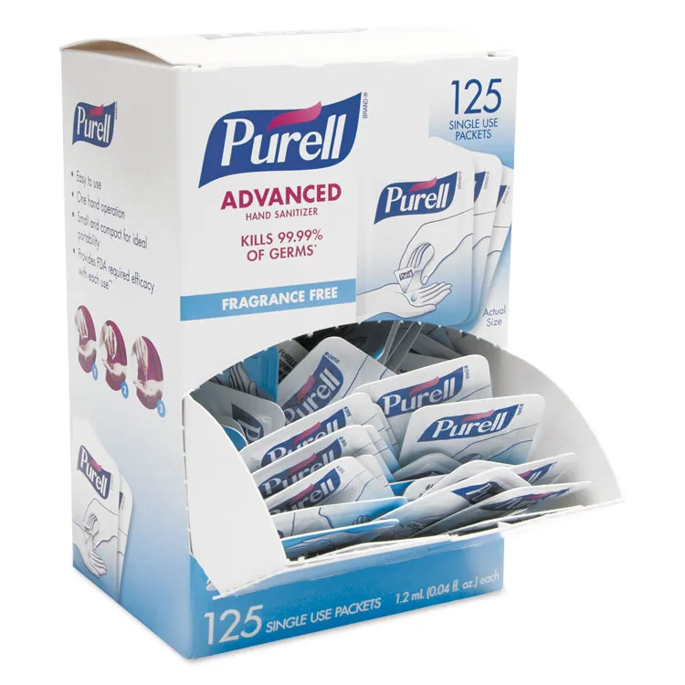 GOJO 9630-12-125NS-CT — Purell Advanced Gel Hand Sanitizer Packets - Fragrance-Free