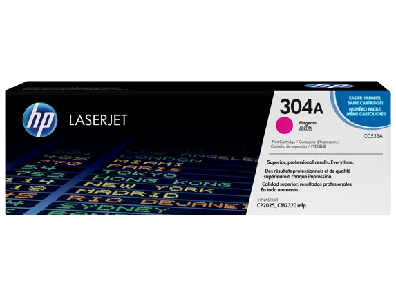 HP CC533A — HP 304A (CC533A) Toner Cartridge - Single Pack - Laser - 2800 Pages - Magenta - 1 Each