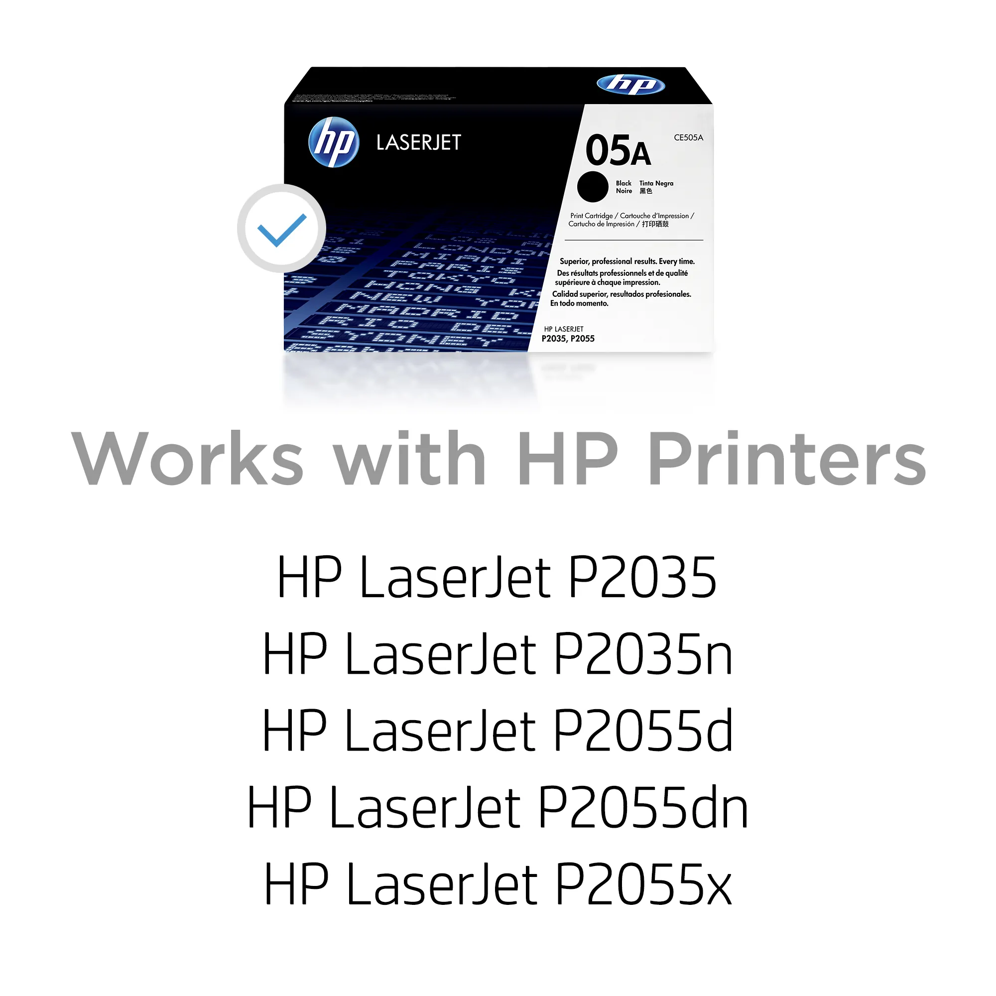 HP 2CN593 — HP 05A (CE505A) Toner Cartridge - Single Pack - Laser - 2300 Pages - Black - 1 Each