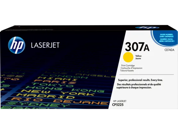 HP CE742A — HP 307A (CE742A) Toner Cartridge - Single Pack - Laser - 7300 Pages - Yellow - 1 Each