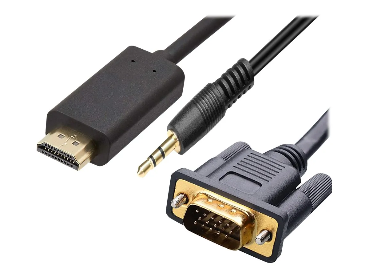 4XEM 4XHDMIVGA3FT — 3FT HDMI to VGA Active Adapter Cable with Audio Support