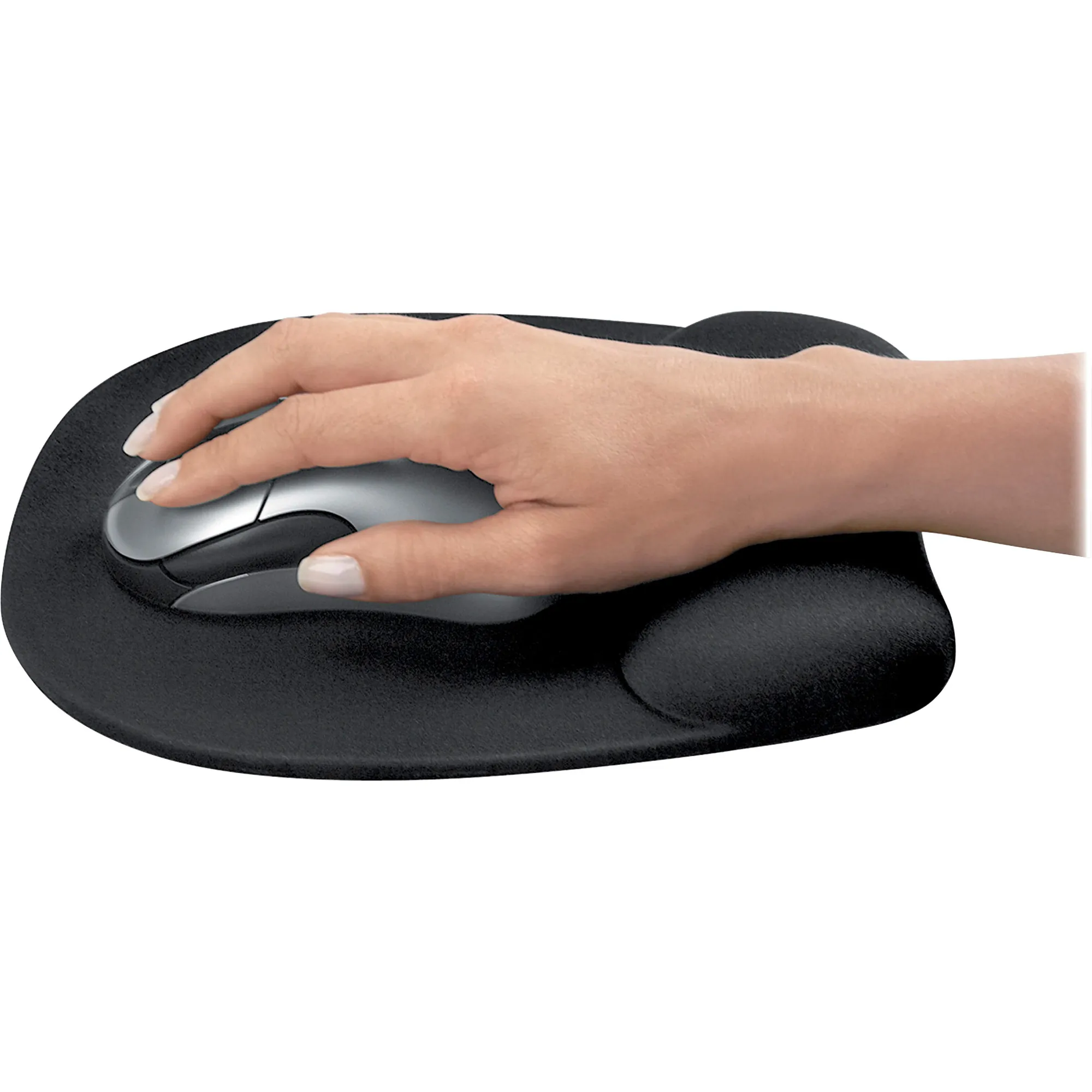FELLOWES 9176501 — MEMORY FOAM MOUSE PAD/WRIST REST - BLACK.ITEM H X W X D (INCHES):1.00 X 7.94 X 9