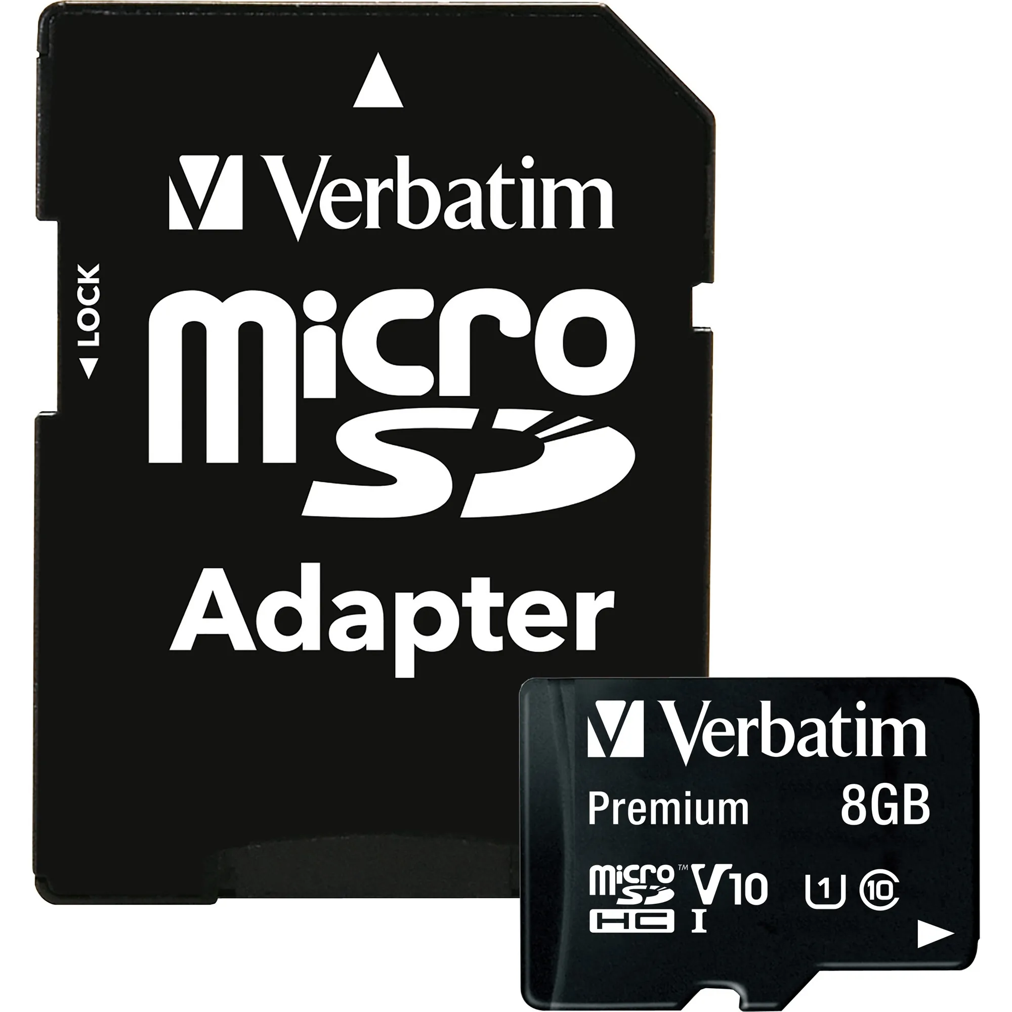 VERBATIM 44081 — Verbatim(R) 44081 microSDHC(TM) Card with Adapter (8GB; Class 10)