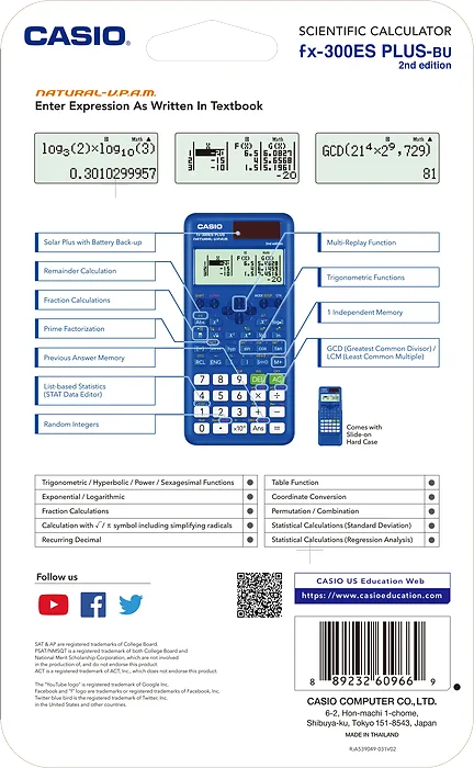 Casio-FX-300ESPLS2-BU